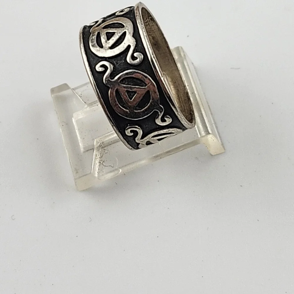 Vintage Sterling Silver 925 Mexico‎ Band Ring Size 6.75